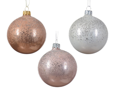 Glass ornaments (3 colors available - sold individually) - Pick up only