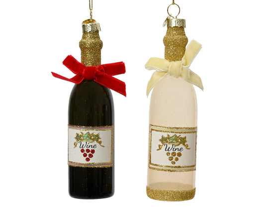 Glass Wine bottle ornaments