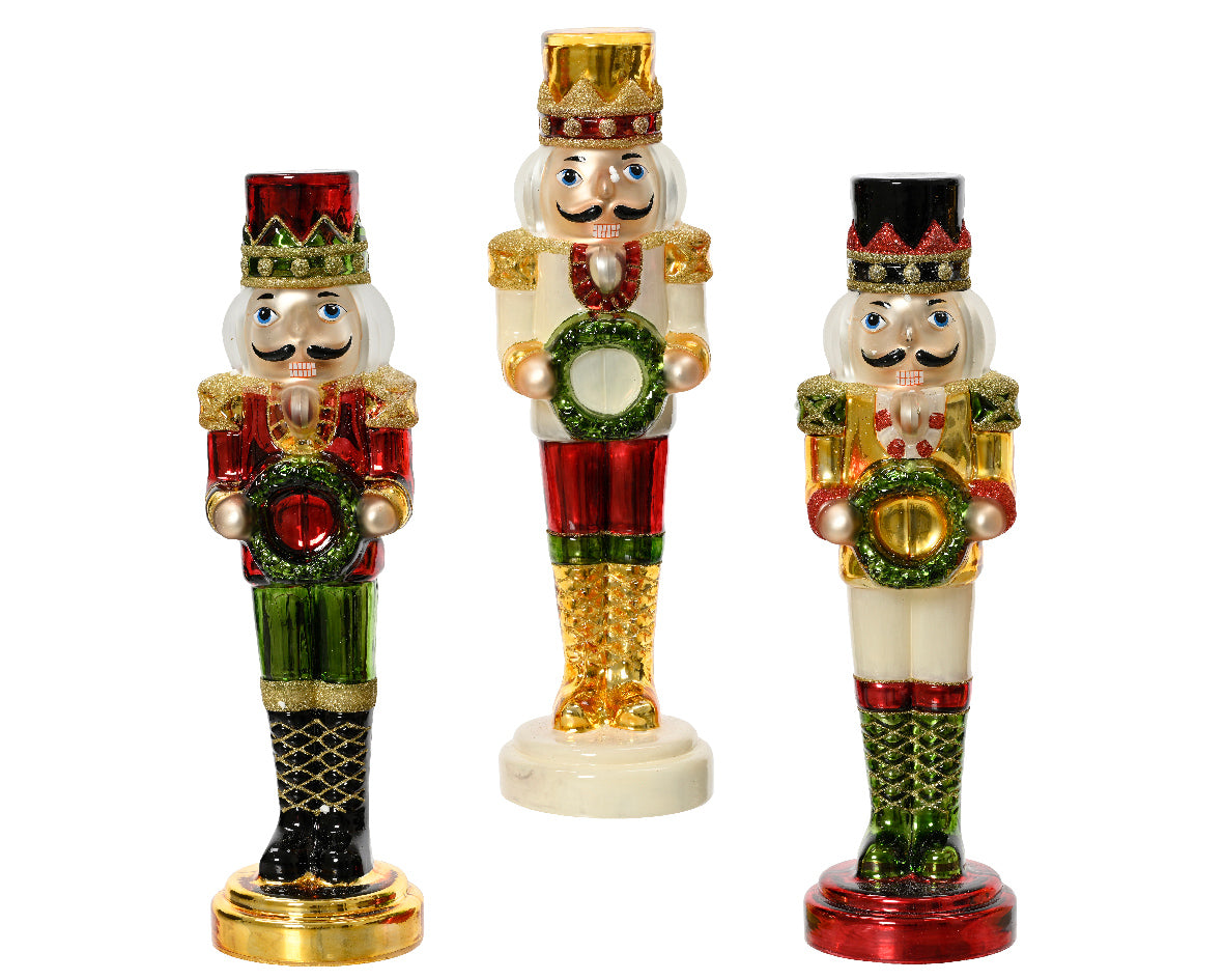 Glass Nutcracker (3 assorted colors, choose your favorite one))