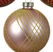 Glass Ornaments (4 colors available)  8cm diameter