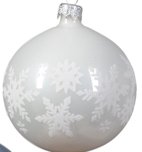 Glass Ornament/Snowflake Design 3 Styles (sold individually) - Pick up only