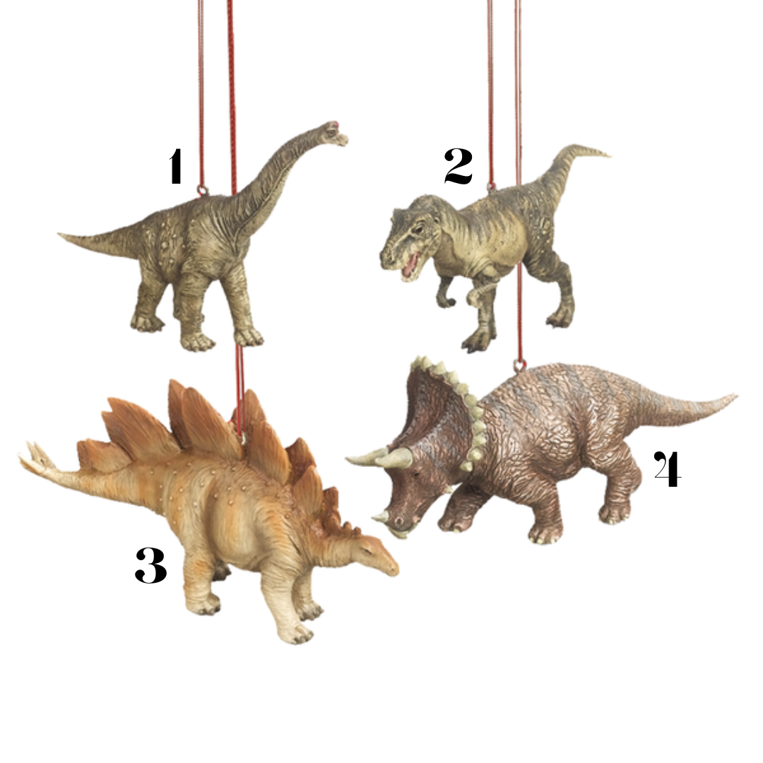 4" Resin Dinosaur Ornaments