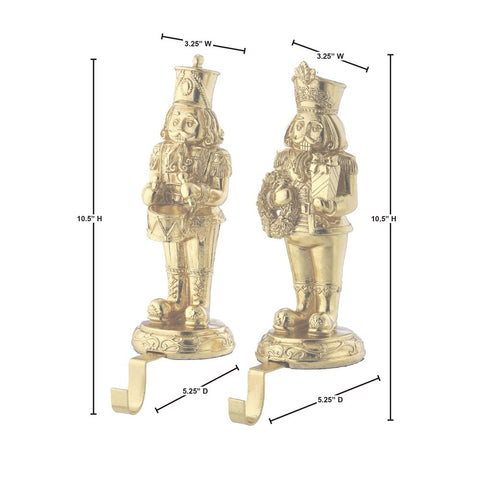 Resin Nutcracker Stocking Holder, 10.5" (2 Styles - Sold individually)