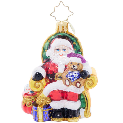 Strike A Pose Santa Gem Ornament, 3"
