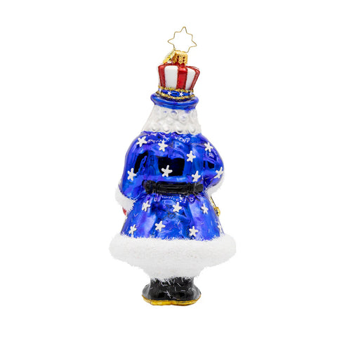 All-American Santa Ornament, 6.5"