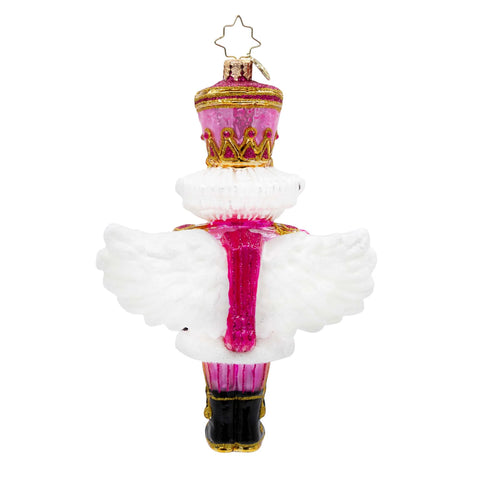 Sweetheart Nutcracker Glass Ornament, 6.5"