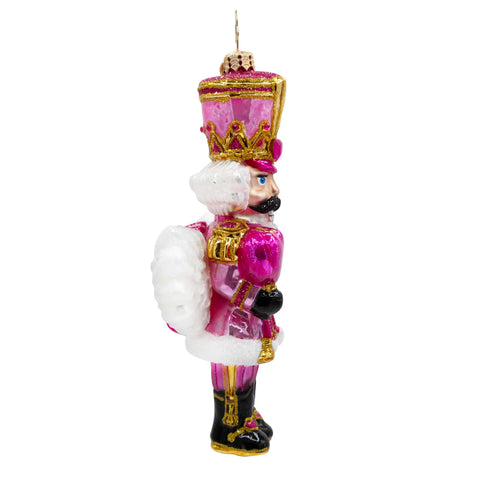 Sweetheart Nutcracker Glass Ornament, 6.5"