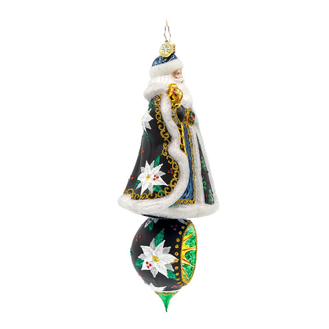 Gilded Saint Nicholas Glass Ornament, 8"