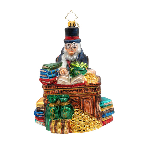Tales from the Counting Desk Glass Ornament, 6"