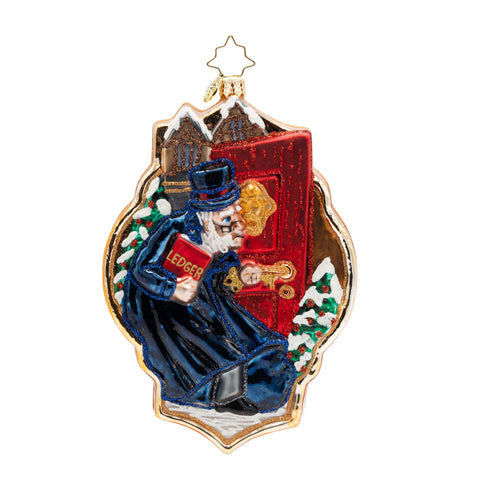 A Knock from the Past Glass Ornament, 6"