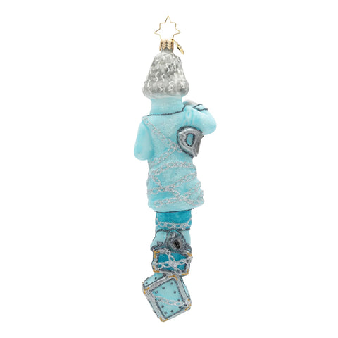 Marley’s Midnight Visit Glass Ornament, 7.5"