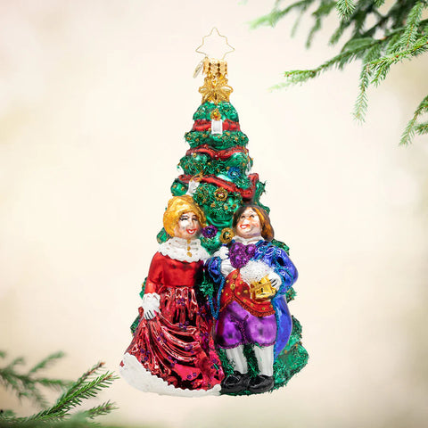 Festive Fezziwigs Glass Ornament, 6.25"
