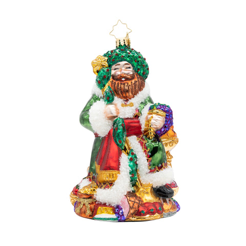 A Feast for the Present Glass Ornament, 6"