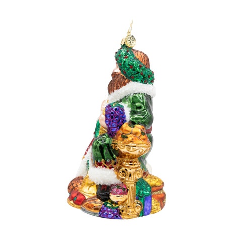 A Feast for the Present Glass Ornament, 6"