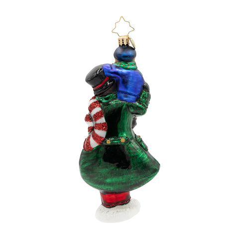 A Cratchit Christmas Glass Ornament, 6"