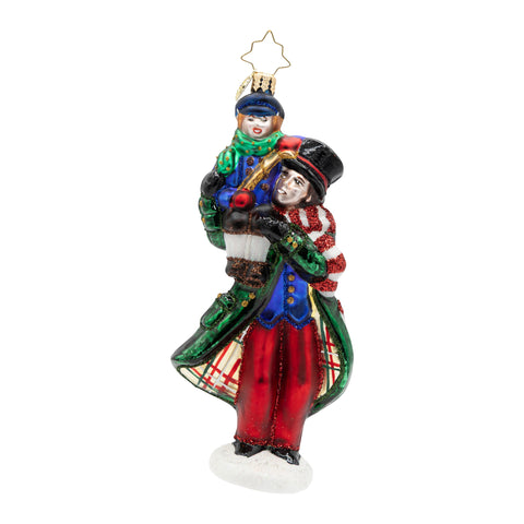 A Cratchit Christmas Glass Ornament, 6"