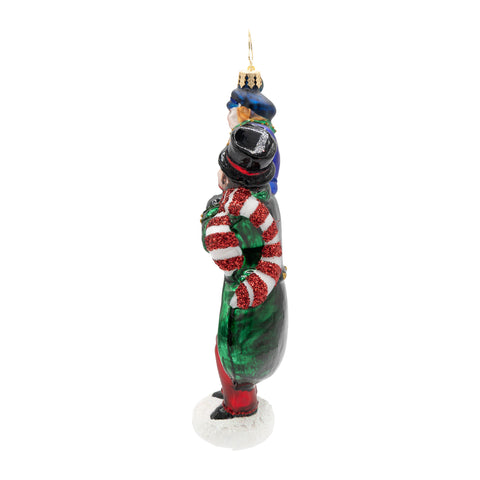 A Cratchit Christmas Glass Ornament, 6"