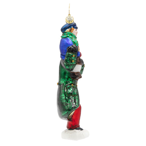 A Cratchit Christmas Glass Ornament, 6"