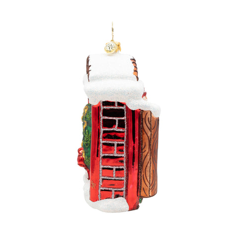 A New Day for Scrooge Glass Ornament, 5"
