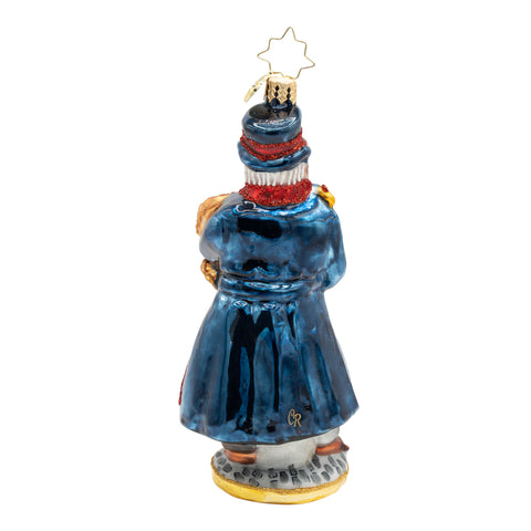 A Turkey for Tiny Tim Glass Ornament, 5.5"