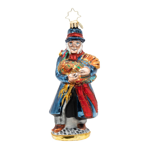 A Turkey for Tiny Tim Glass Ornament, 5.5"