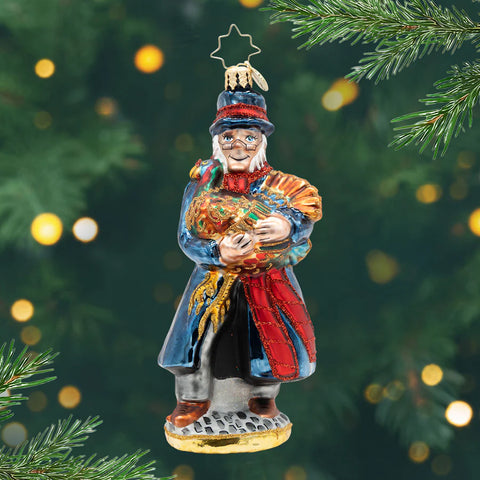 A Turkey for Tiny Tim Glass Ornament, 5.5"