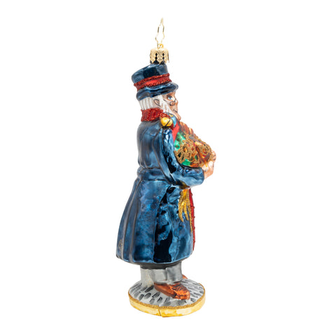 A Turkey for Tiny Tim Glass Ornament, 5.5"