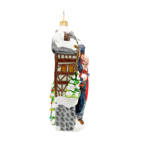 Scrooge’s Second Chance Glass Ornament, 6.5"