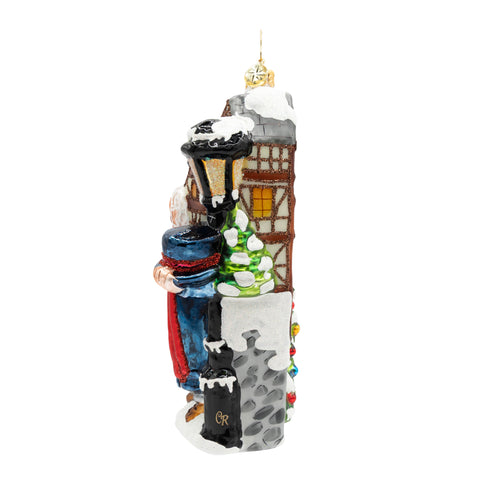 Scrooge’s Second Chance Glass Ornament, 6.5"