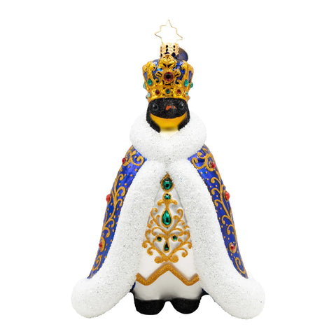 Emperor of the North Penguin Glass Ornament, 6.5"