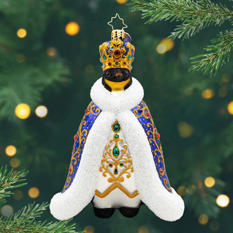 Emperor of the North Penguin Glass Ornament, 6.5"