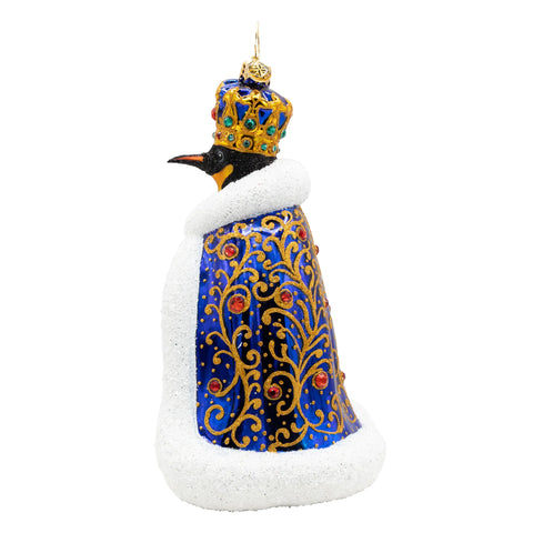 Emperor of the North Penguin Glass Ornament, 6.5"
