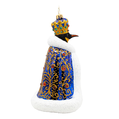 Emperor of the North Penguin Glass Ornament, 6.5"