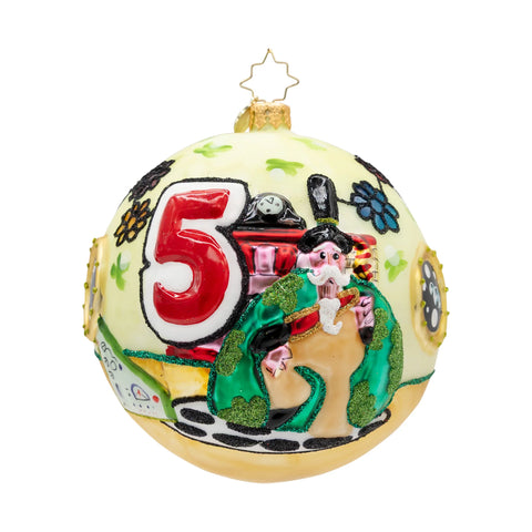 A Very Beatles Christmas Glass Ornament, 5"