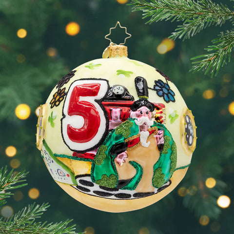 A Very Beatles Christmas Glass Ornament, 5"