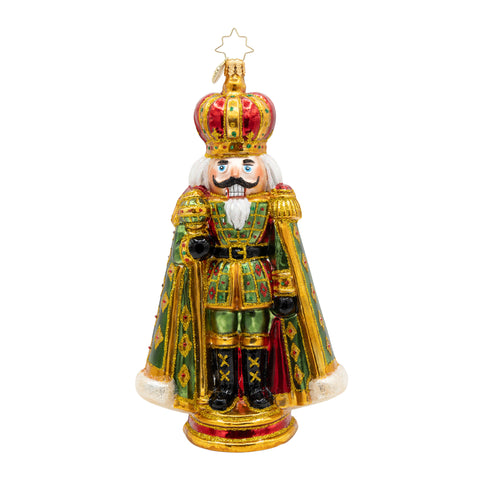 The Gilded Sentinel Nutcracker Glass Ornament, 7"