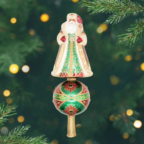 Crown Of Christmas Santa Finial, 14"