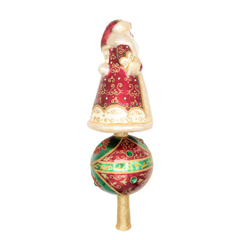 Crown Of Christmas Santa Finial, 14"