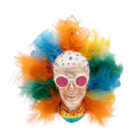 Jewel of the Stage Elton John Glass Ornament, 5"