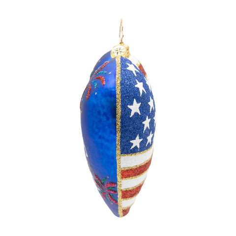 Heart of Independence – 250 Years Glass Ornament, 4.25"