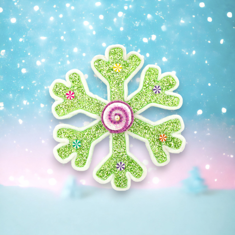 10in Small Green Candy Snowflake