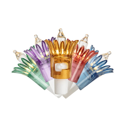 70L Retro Brite LED Glass T5 Lights, White Cord, Warm White, Multi Reflector Covers