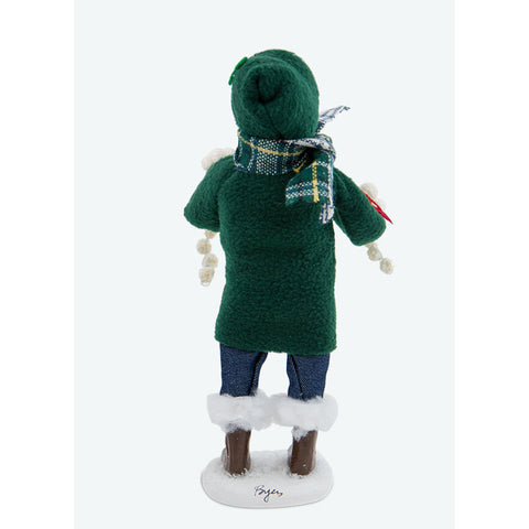Boy w/ Cardinals Caroler Figurine, 10"