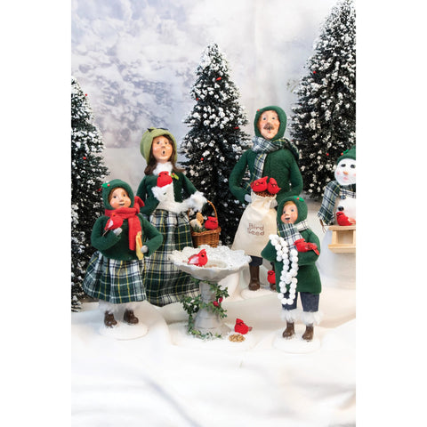 Girl w/ Cardinals Caroler Figurine, 10"