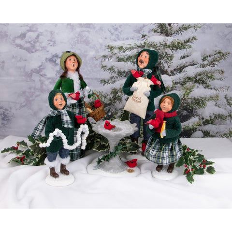 Girl w/ Cardinals Caroler Figurine, 10"