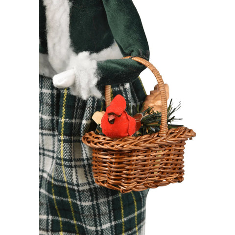 Woman w/ Cardinals Caroler Figurine, 13"