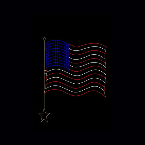 American Flag Silhouette, 13.5 x 12'