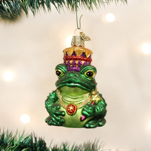 Frog King Ornament, 3.5"