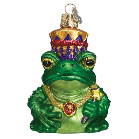 Frog King Ornament, 3.5"