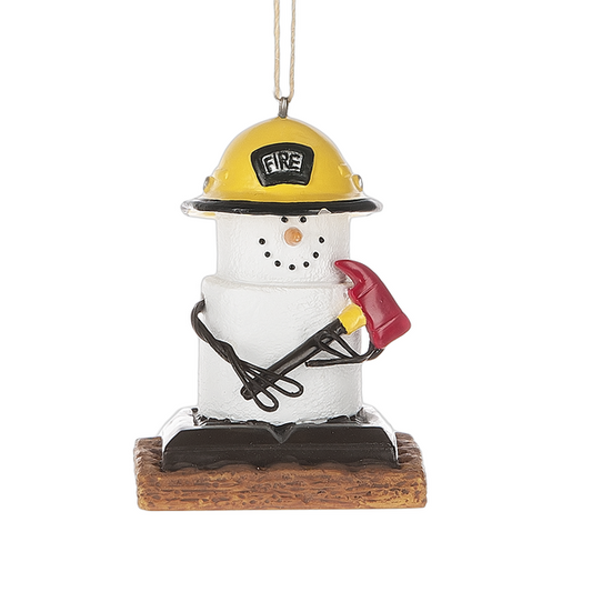 2.5" S'mores Fireman Ornament